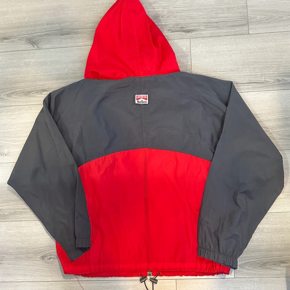 Vintage 90s Marlboro Adventure Team Red Black Retro Jacket